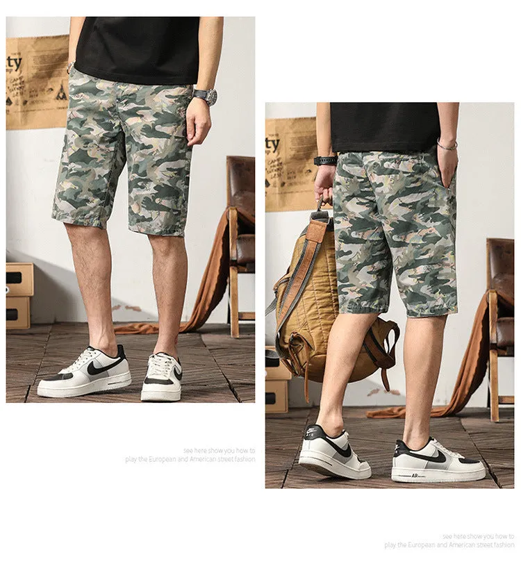 Men's Trends High Design Summer Style Loose Fit Camouflage Cargo Shorts | G3526