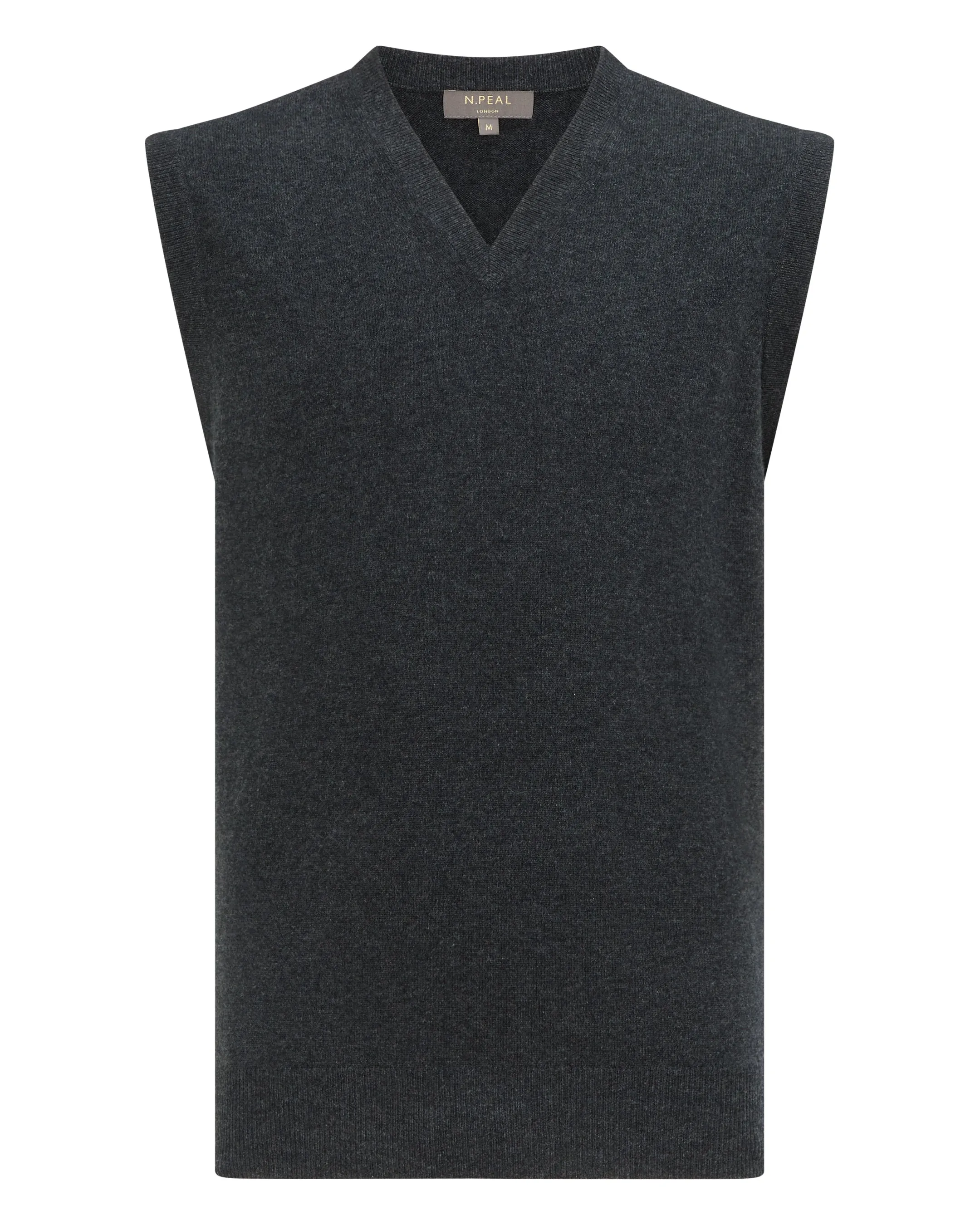 Men's Westminster Cashmere Slipover Dark Charcoal Grey