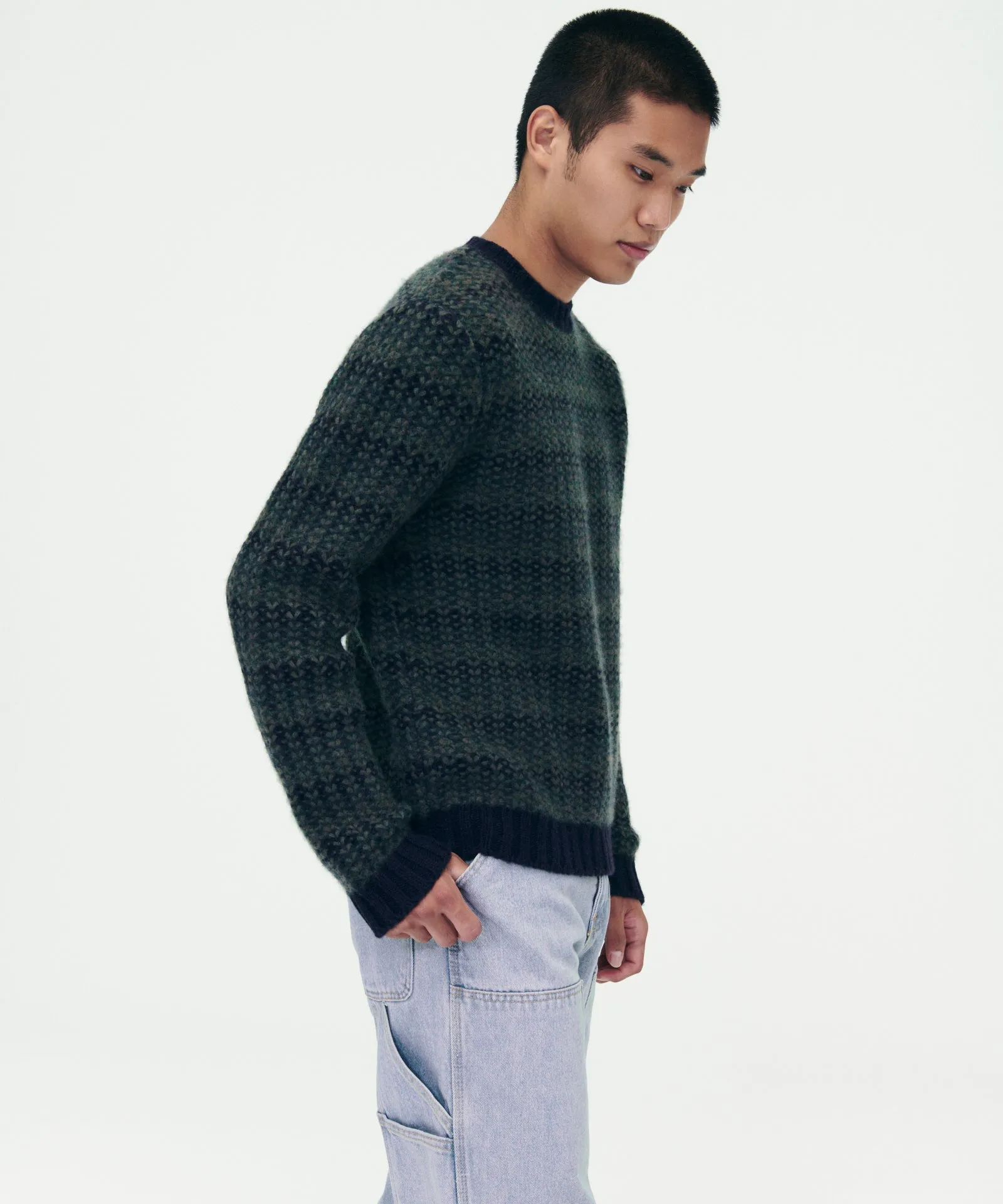 Merino Cashmere Textured Sweater