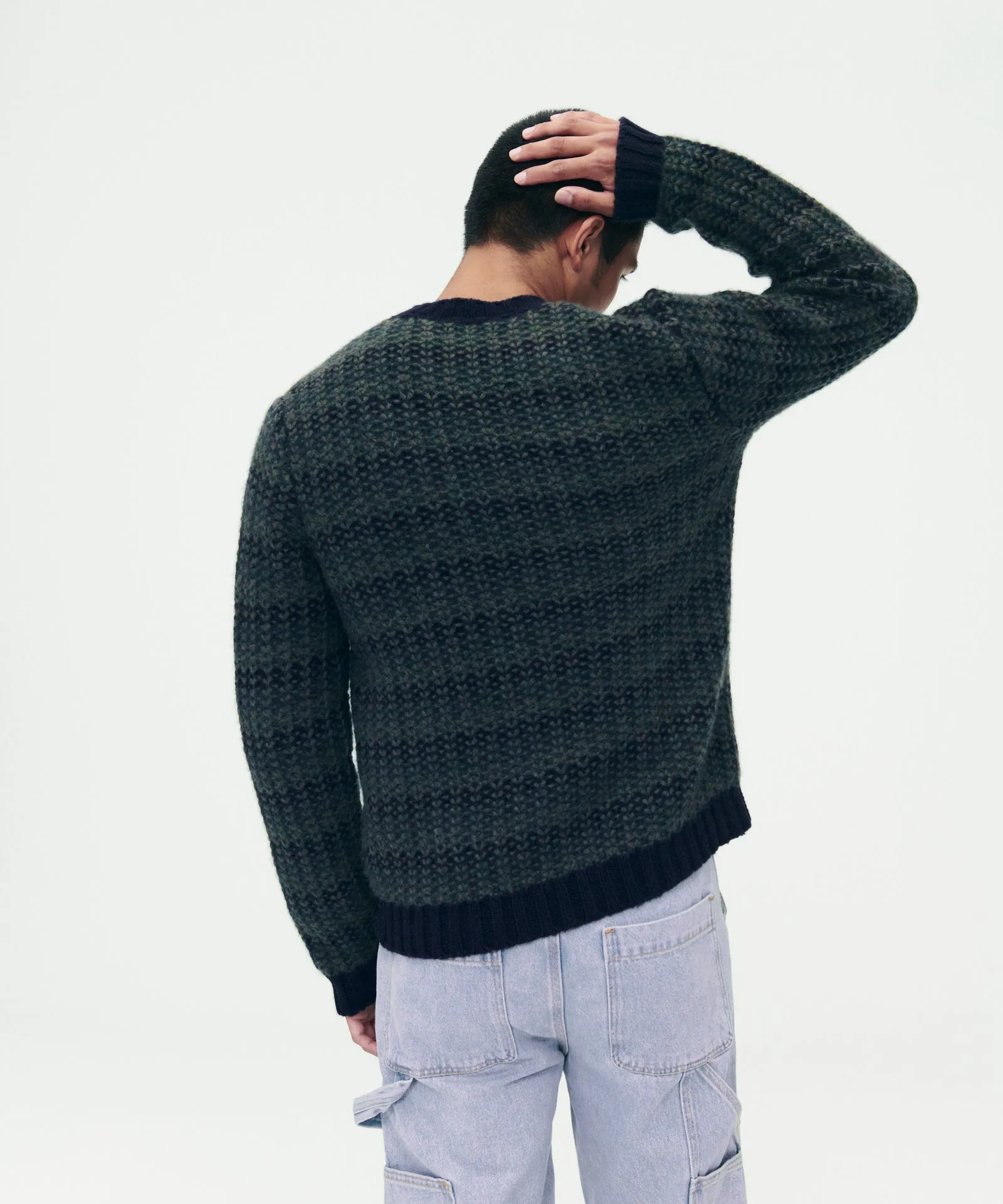 Merino Cashmere Textured Sweater