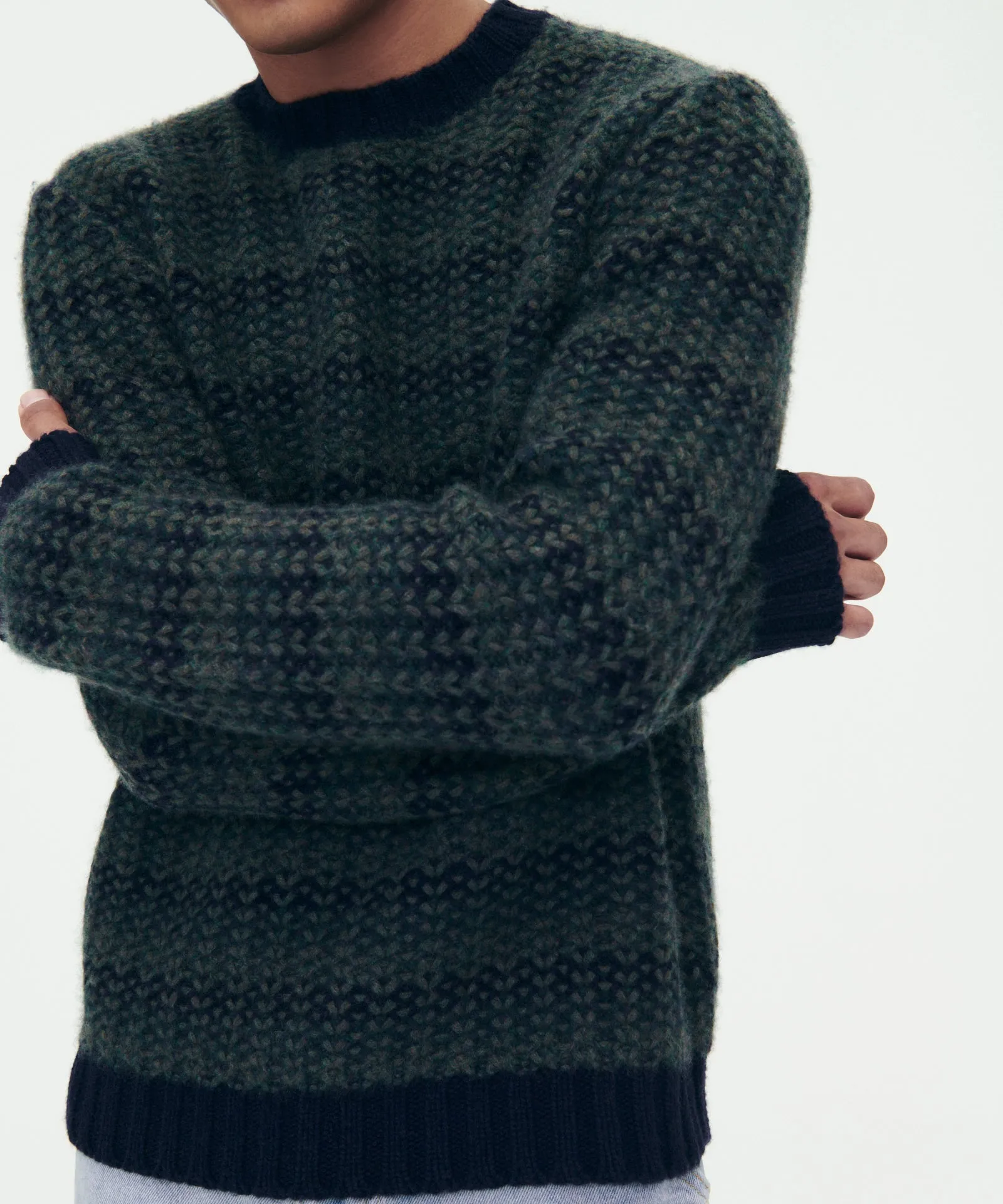 Merino Cashmere Textured Sweater