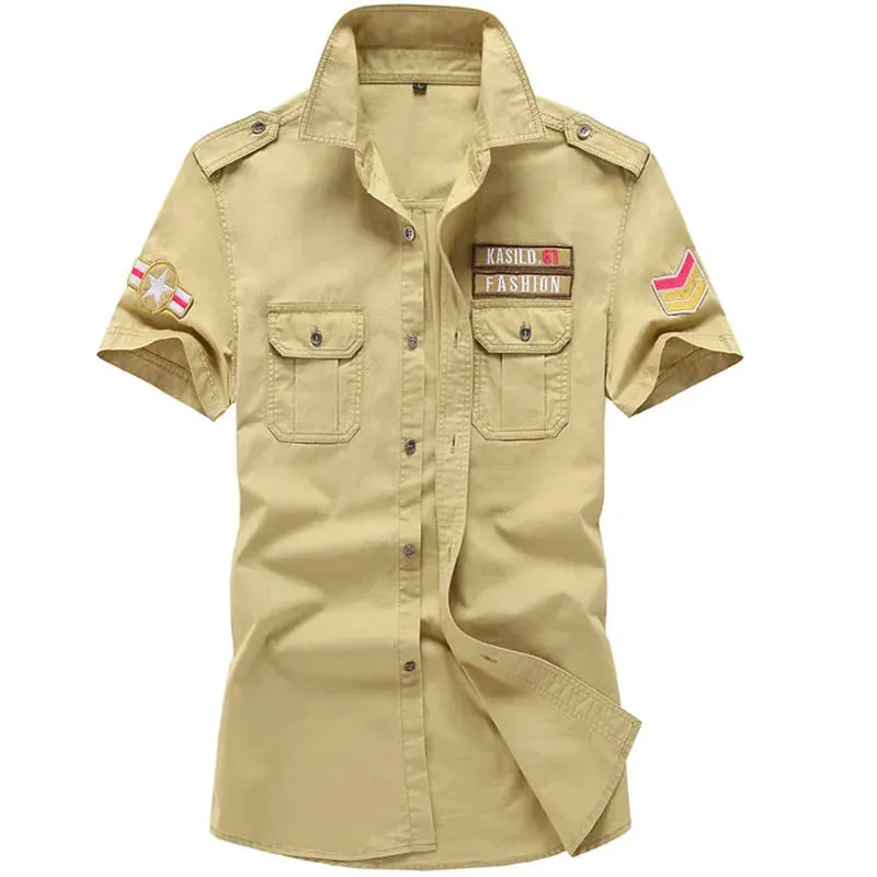 Military Shirt Men's Army Style Tacitcal Short Sleeve Shirts