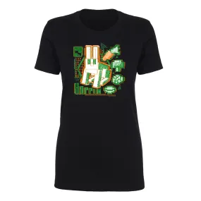 Minecraft Acid Sketch Rabbit Women's Short Sleeve T-Shirt