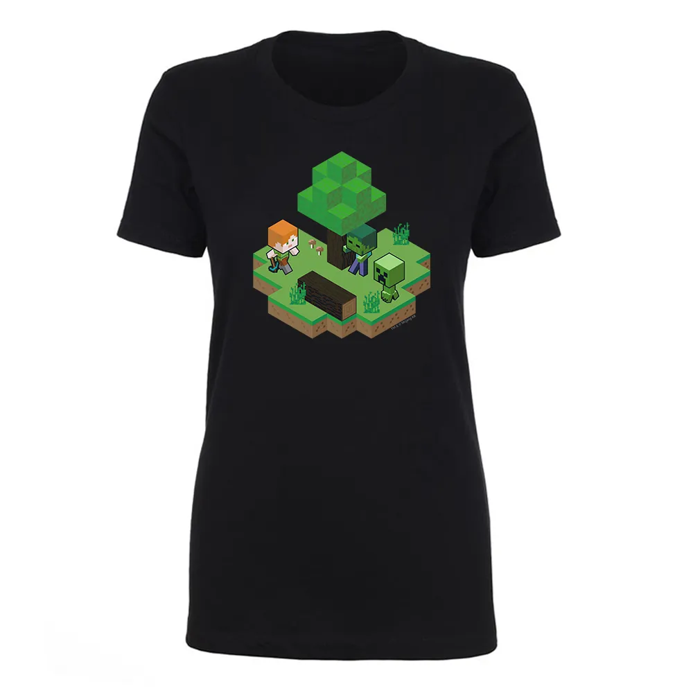 Minecraft Alex, Creeper, and Zombie Women's Short Sleeve T-Shirt