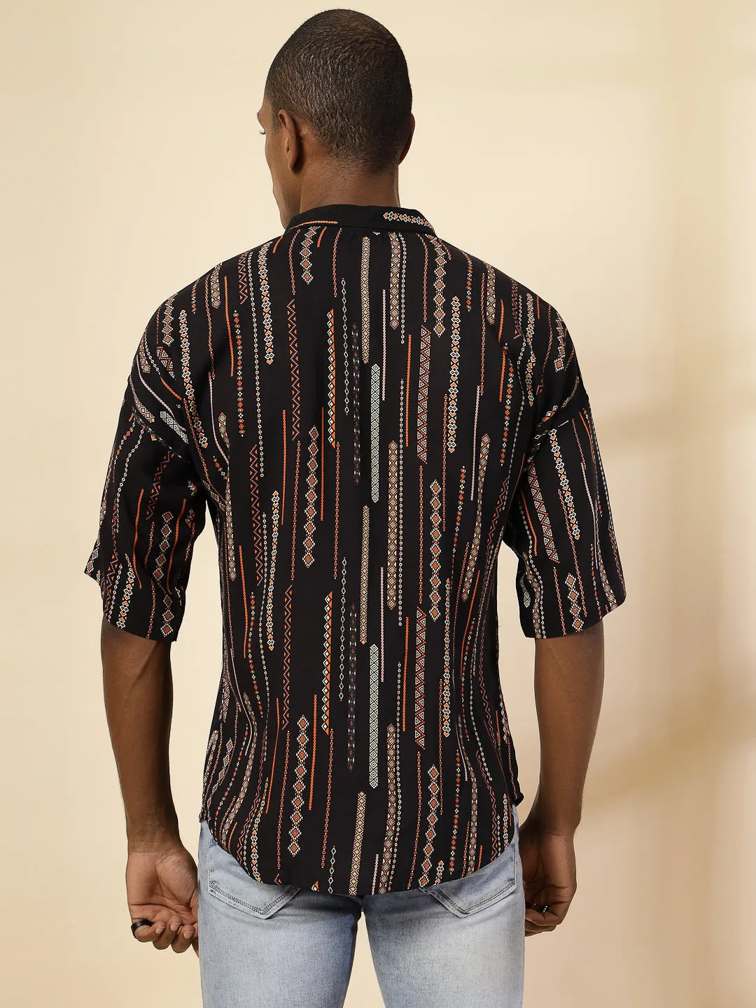 Modern Ethnic Print Shirt