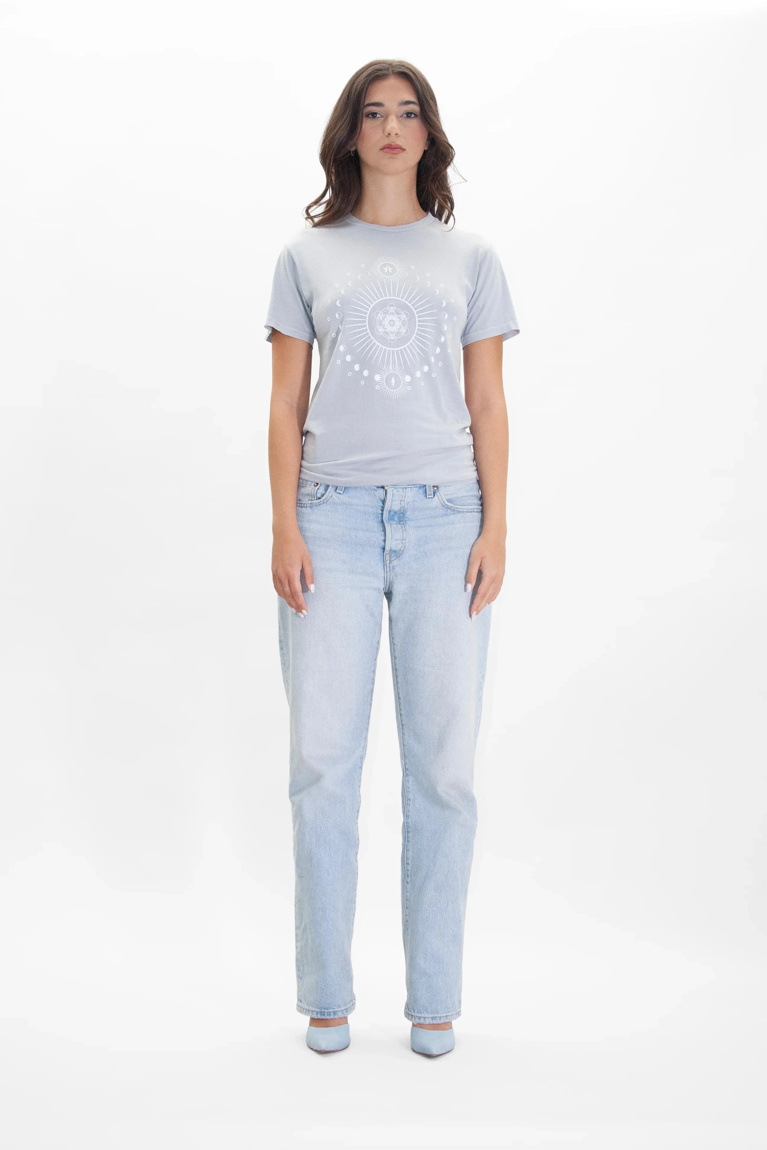 Moon Metatron Tee in Galactic Gray