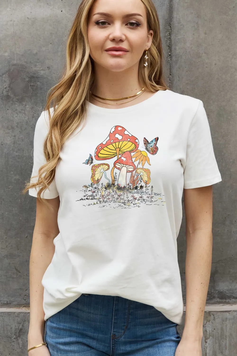 Mushroom Butterfly T-Shirt ( 4 Colors / S - 3X)