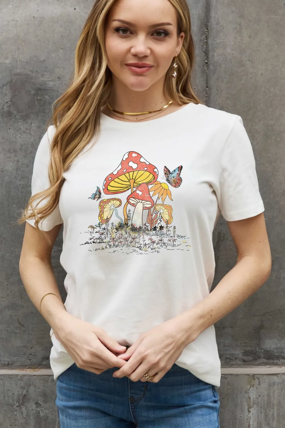 Mushroom Butterfly T-Shirt ( 4 Colors / S - 3X)