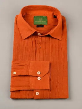 Nabeel & Aqeel Shirt Hidden Button Down Collar R-06 Regular Fit Rust NSHH6118