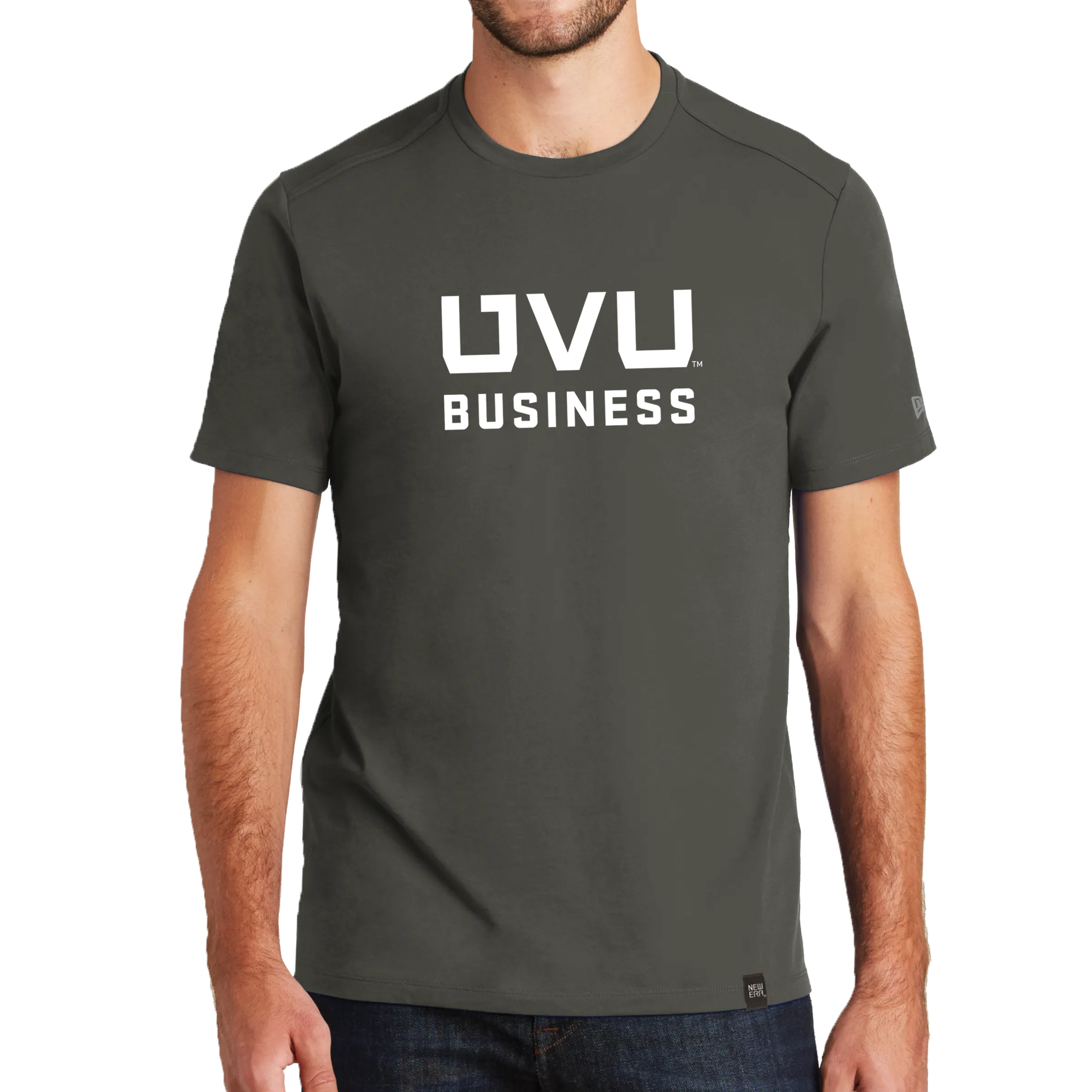 New Era Heritage Blend Crew Tee- UVU Business