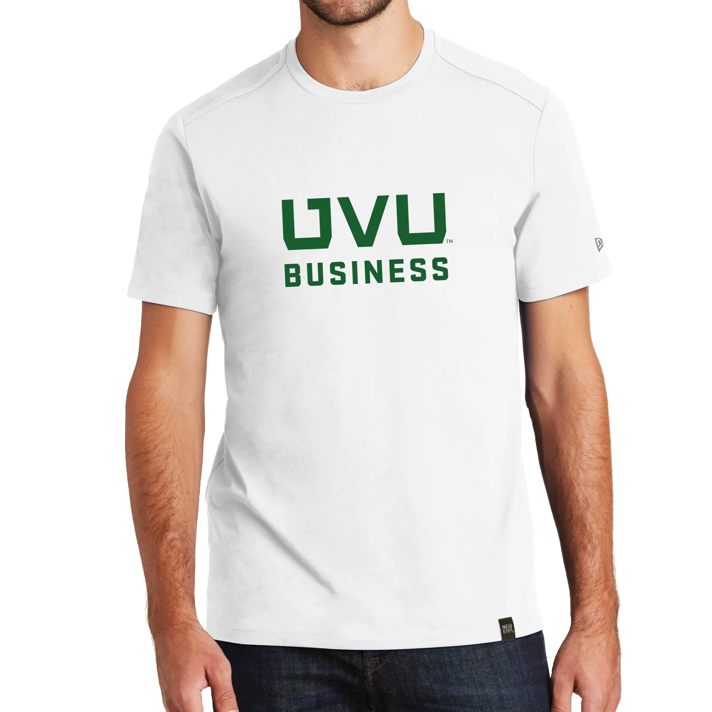 New Era Heritage Blend Crew Tee- UVU Business