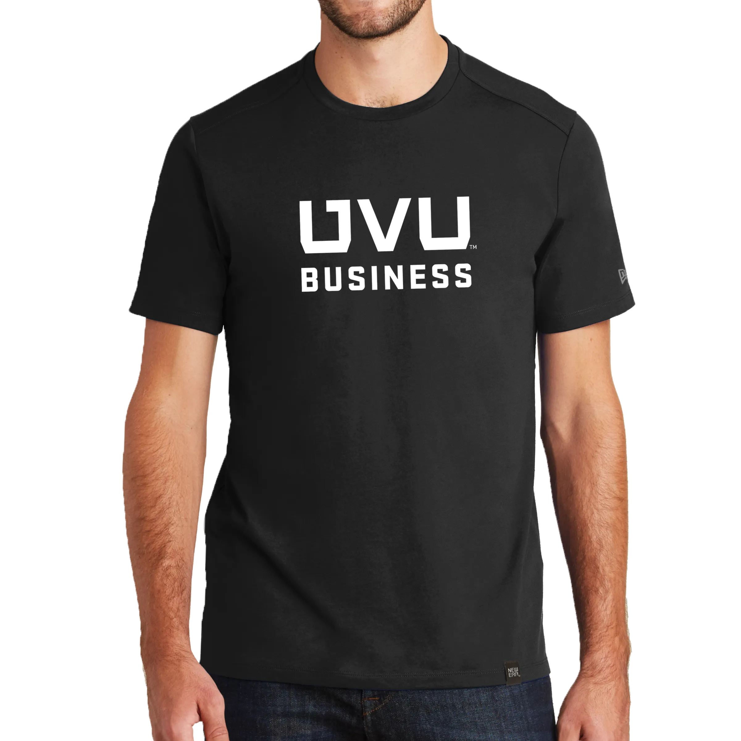 New Era Heritage Blend Crew Tee- UVU Business