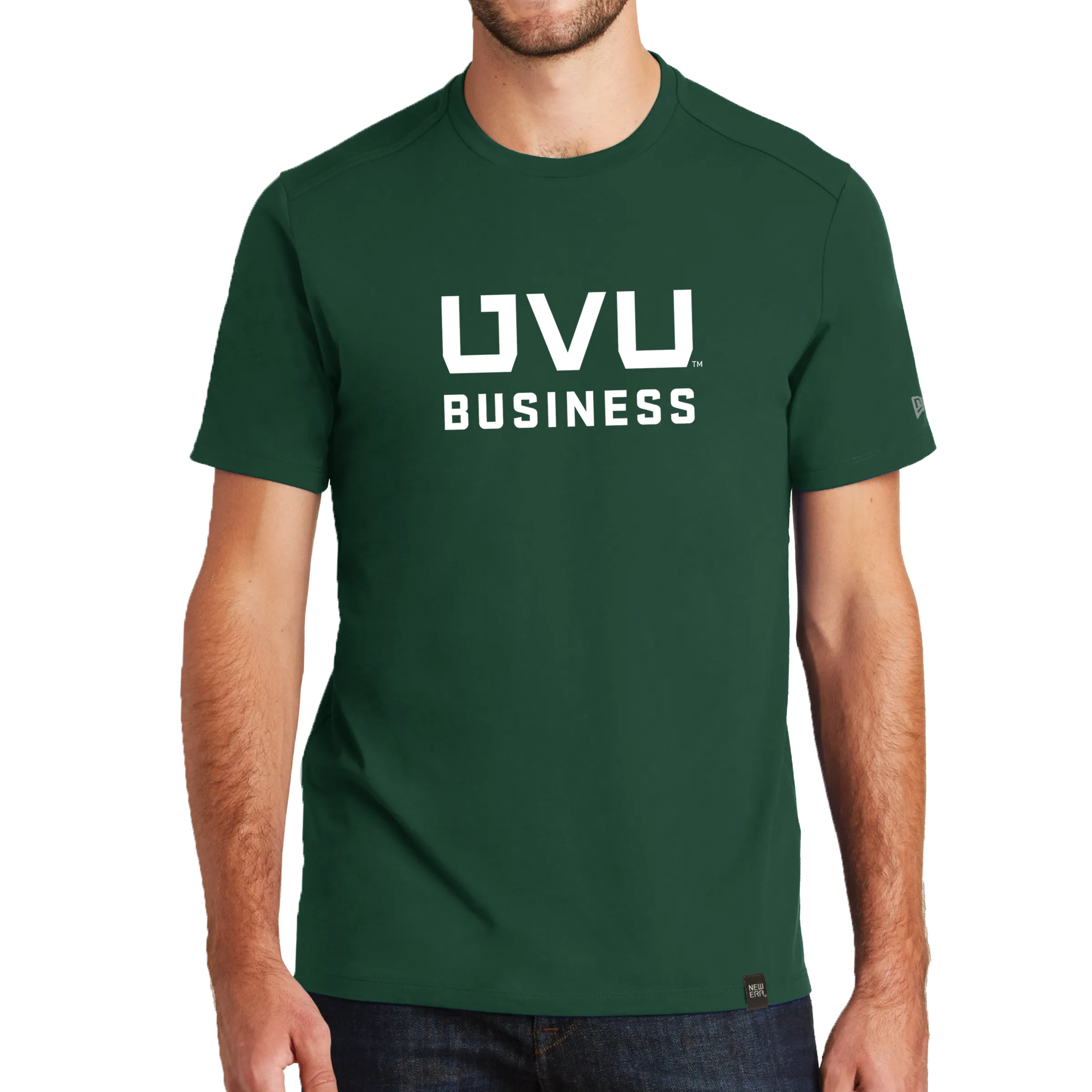 New Era Heritage Blend Crew Tee- UVU Business