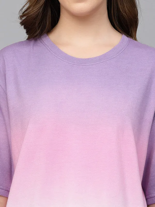 Odour Free Ombre Dyed Long T-shirt For Women