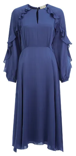 Ophelia Blue Ruffle Dress