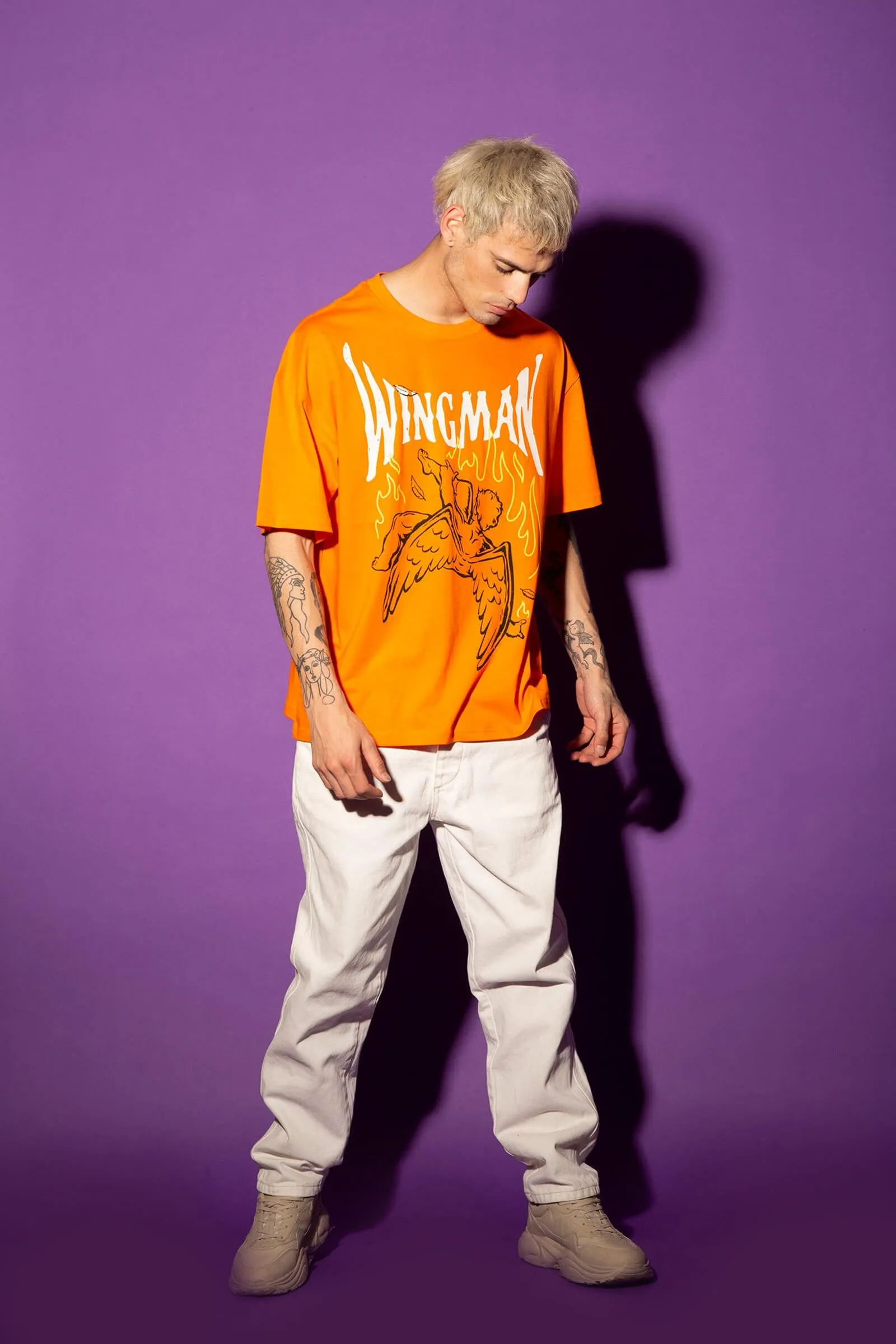 Orange Wingman Oversized T-Shirt