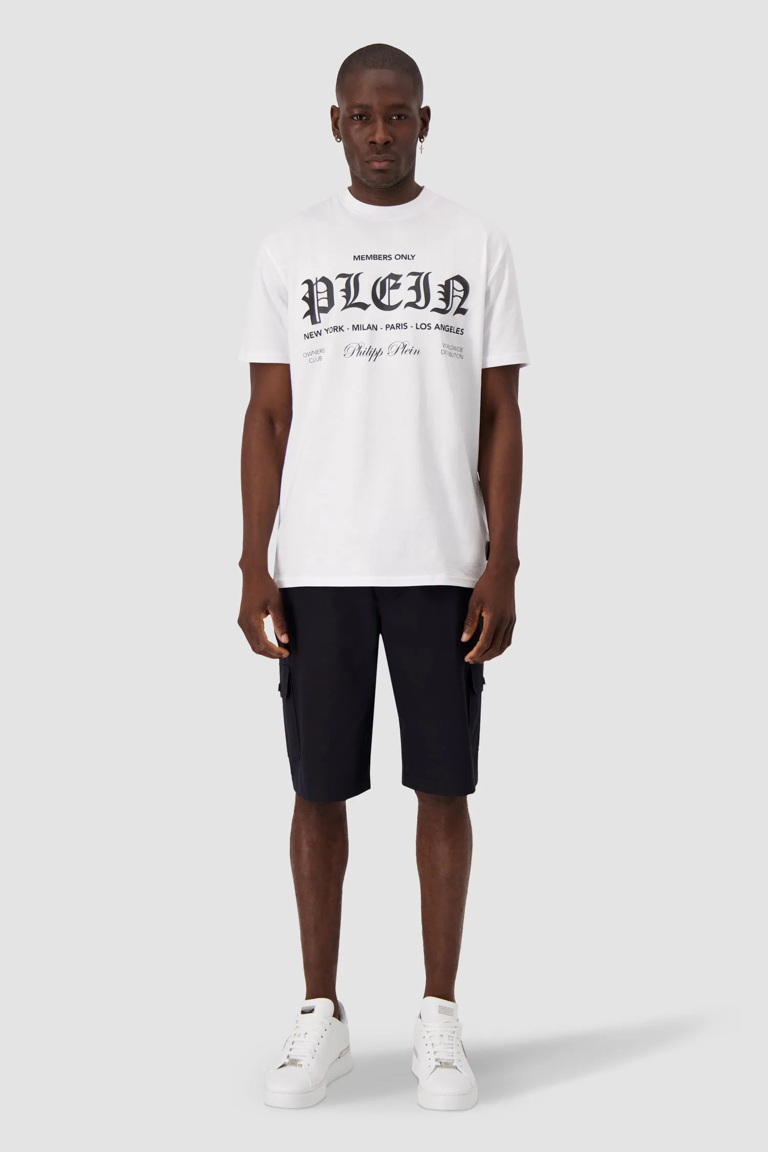 Philipp Plein Black Cargo Shorts