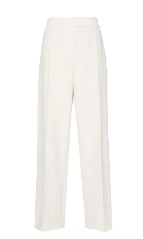 PINTUCK WIDE-LEG TROUSERS