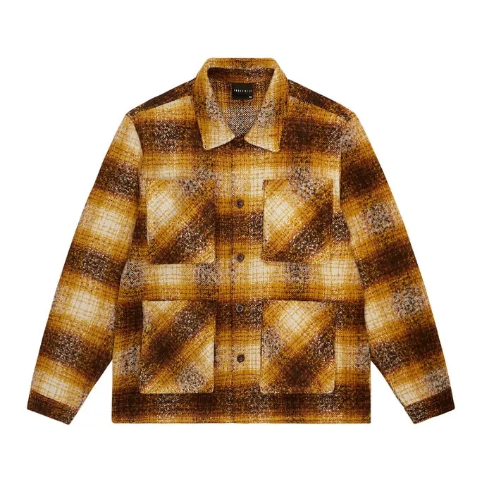 Plaid Flannel Overshirt - Butterscotch