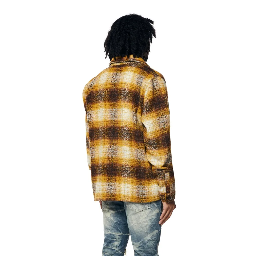 Plaid Flannel Overshirt - Butterscotch