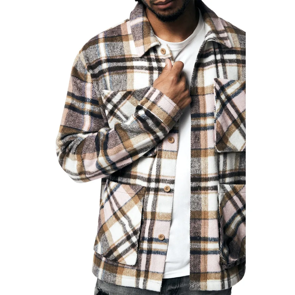 Plaid Flannel Overshirt - Himalaya