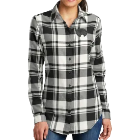 Port Authority Ladies Plaid Flannel Tunic- Mascot 2 Tone