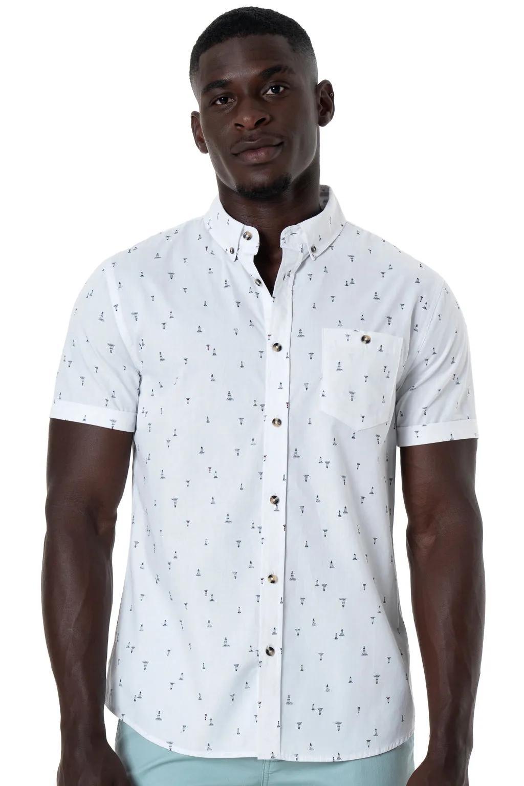 Printed Shirt _ 143019 _ Optic White