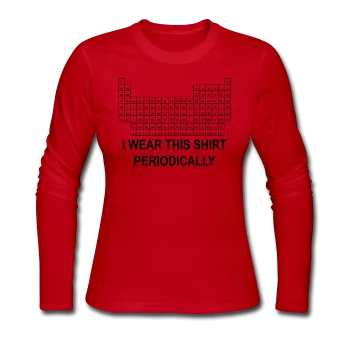 "I Wear this Shirt Periodically" (black) - Women's Long Sleeve T-Shirt