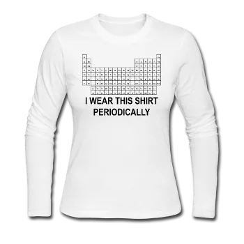 "I Wear this Shirt Periodically" (black) - Women's Long Sleeve T-Shirt