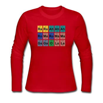 "Lady Gaga Periodic Table" - Women's Long Sleeve T-Shirt