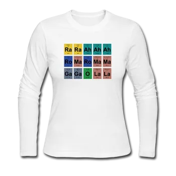 "Lady Gaga Periodic Table" - Women's Long Sleeve T-Shirt