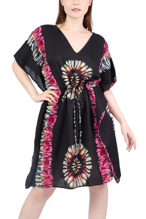 Rayon Boho Tops for Women One Size - Kimono - Black