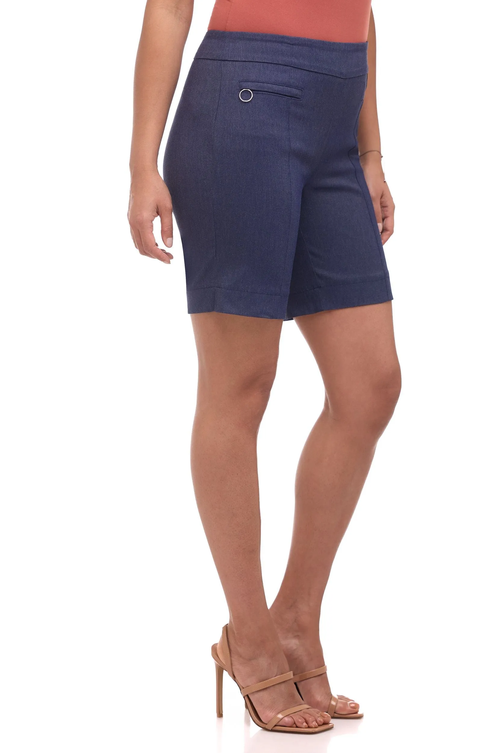 Rekucci EcoCosy Slim Bermuda Short with Zipper Detail