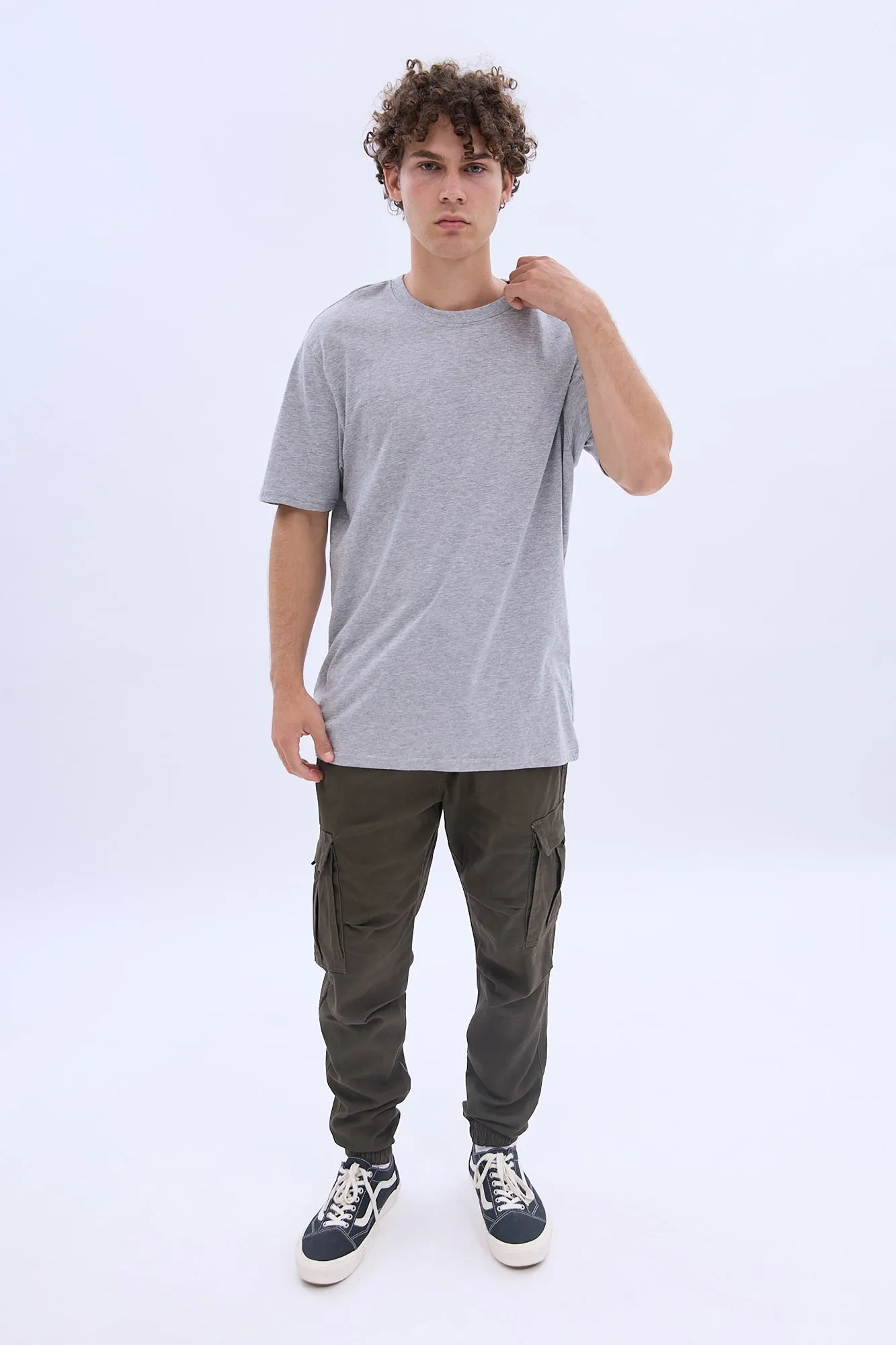 Relaxed Cargo Twill Jogger