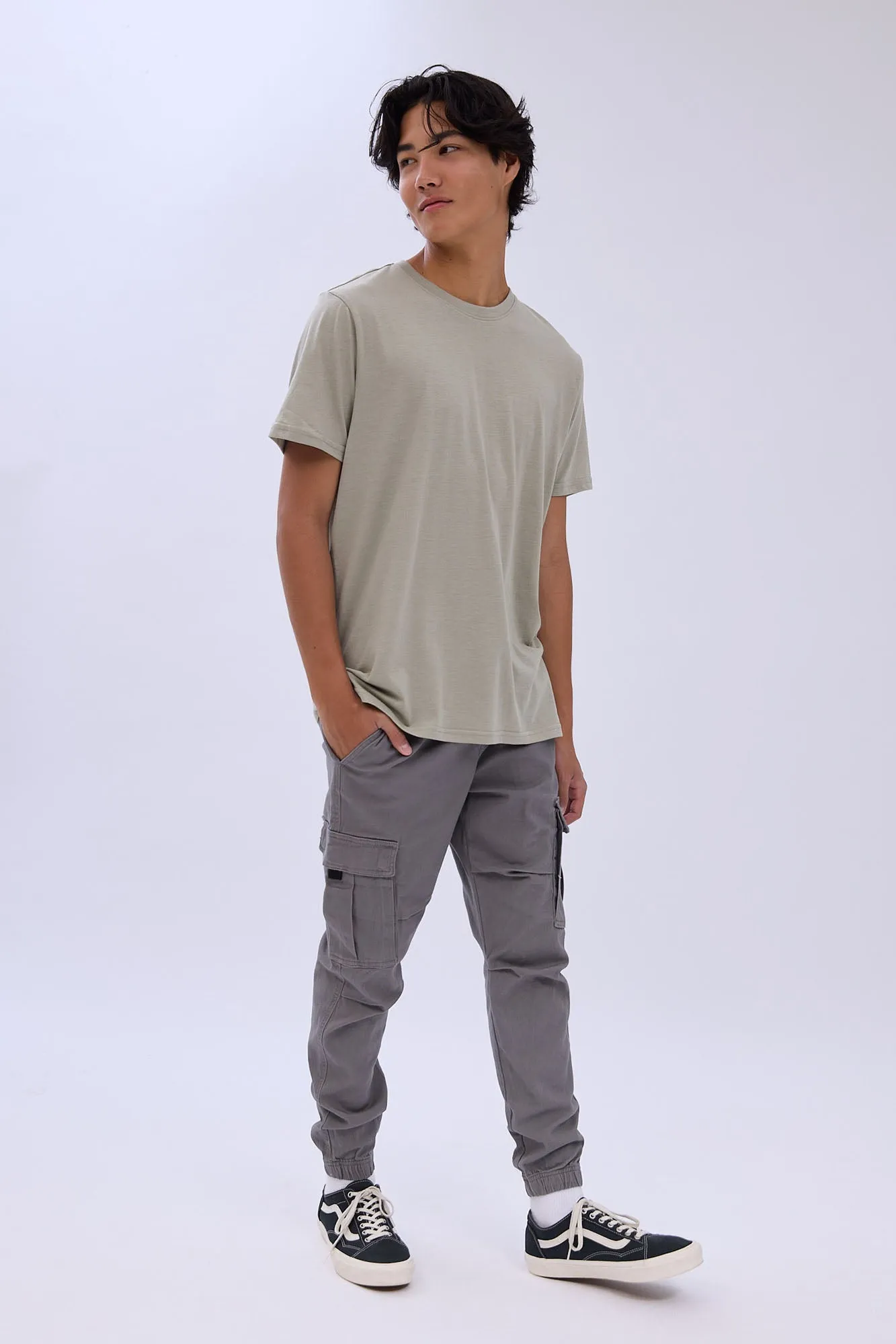 Relaxed Cargo Twill Jogger