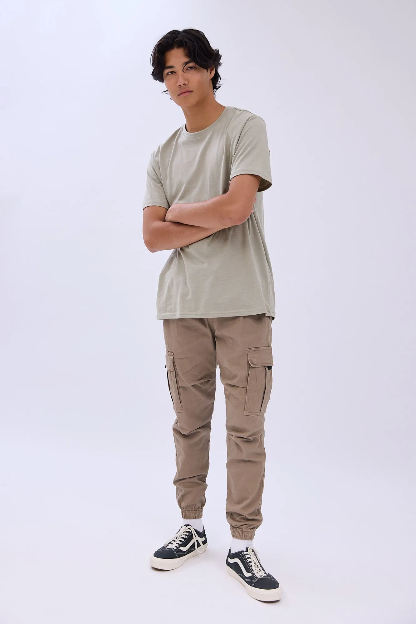 Relaxed Cargo Twill Jogger