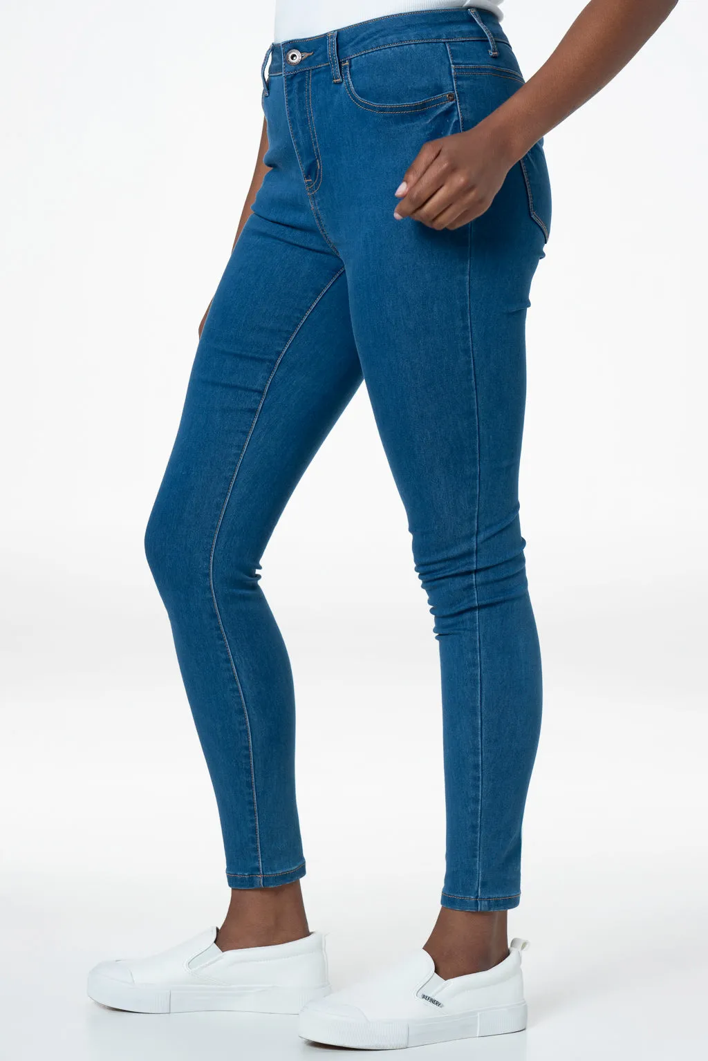 Rf01 Mid-Rise Skinny Jeans _ 140838 _ Mid Wash