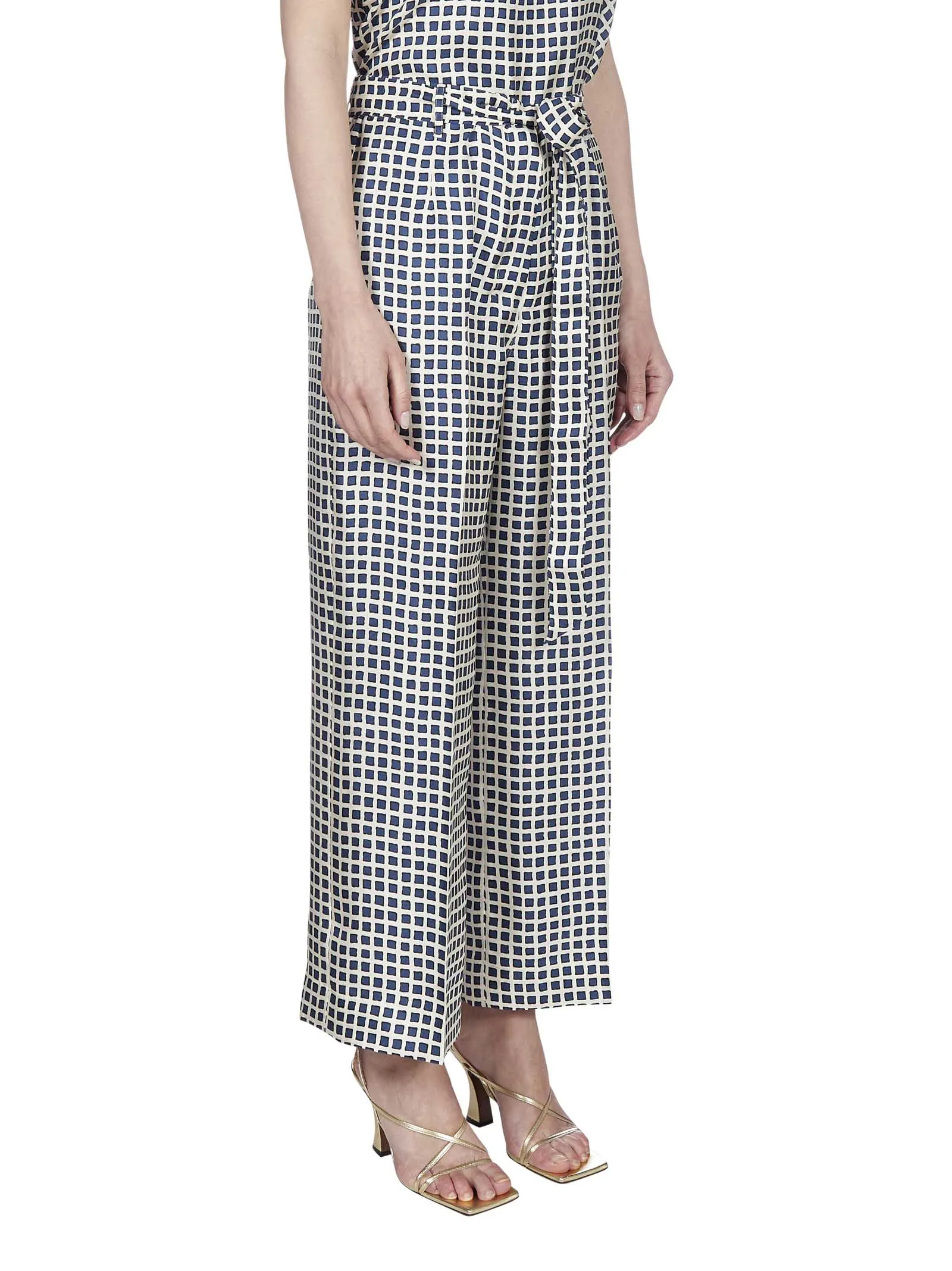 'S Max Mara Printed Wide Leg Trousers