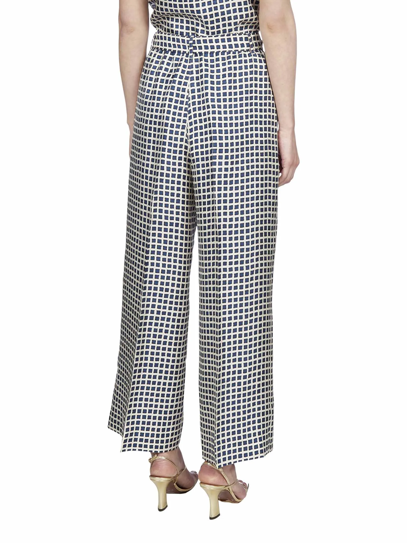 'S Max Mara Printed Wide Leg Trousers