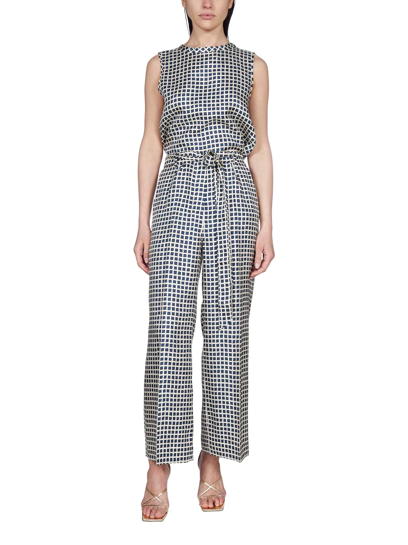 'S Max Mara Printed Wide Leg Trousers