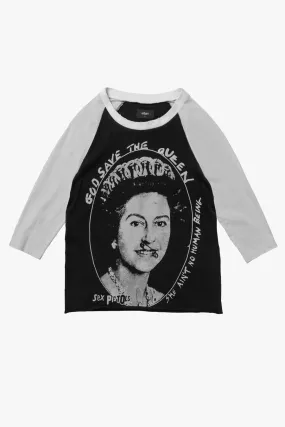 SEX PISTOLS GOD SAVE THE QUEEN VINTAGE BASEBALL TEE