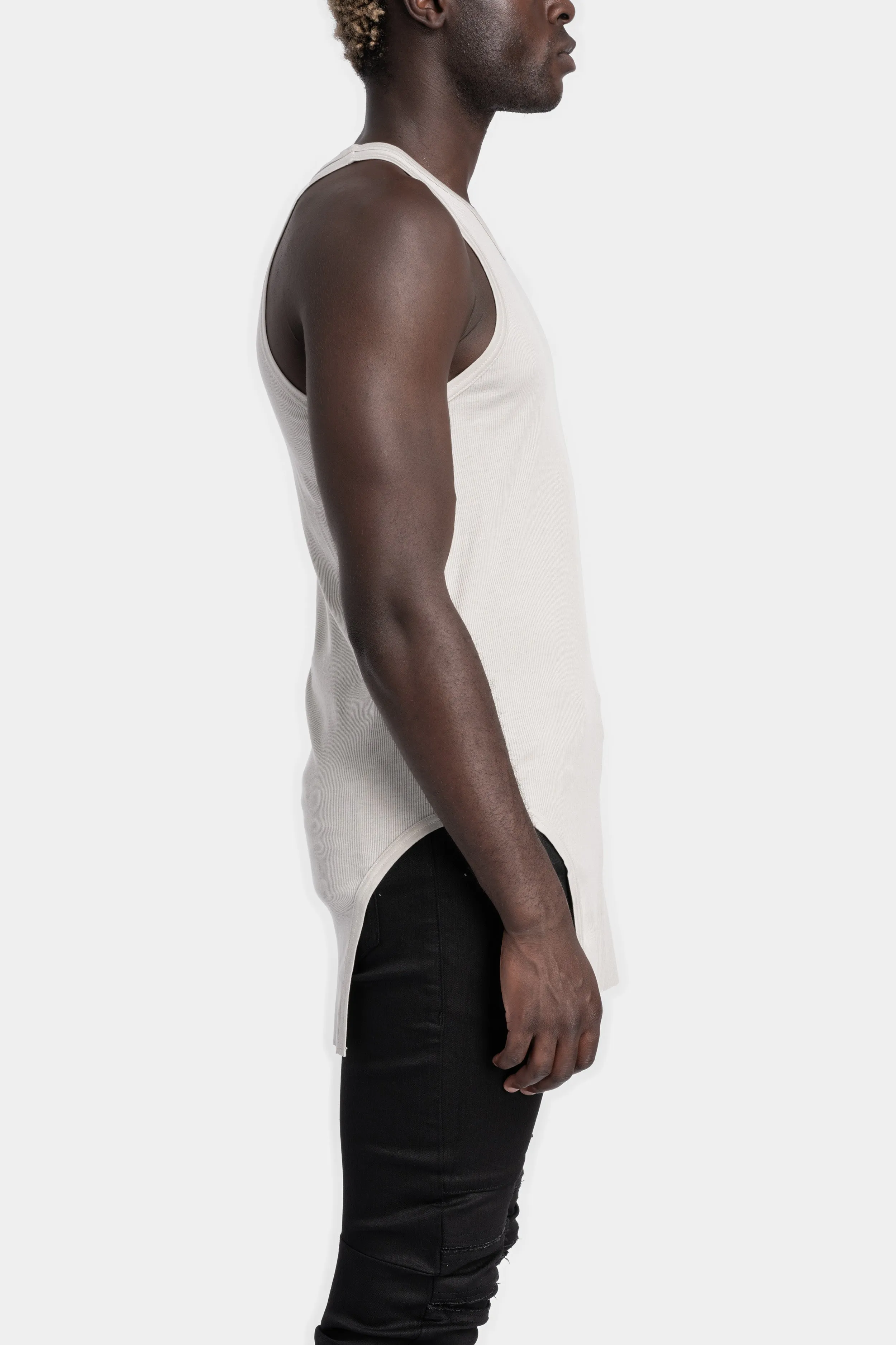 Shaped hem tank top, Plaster