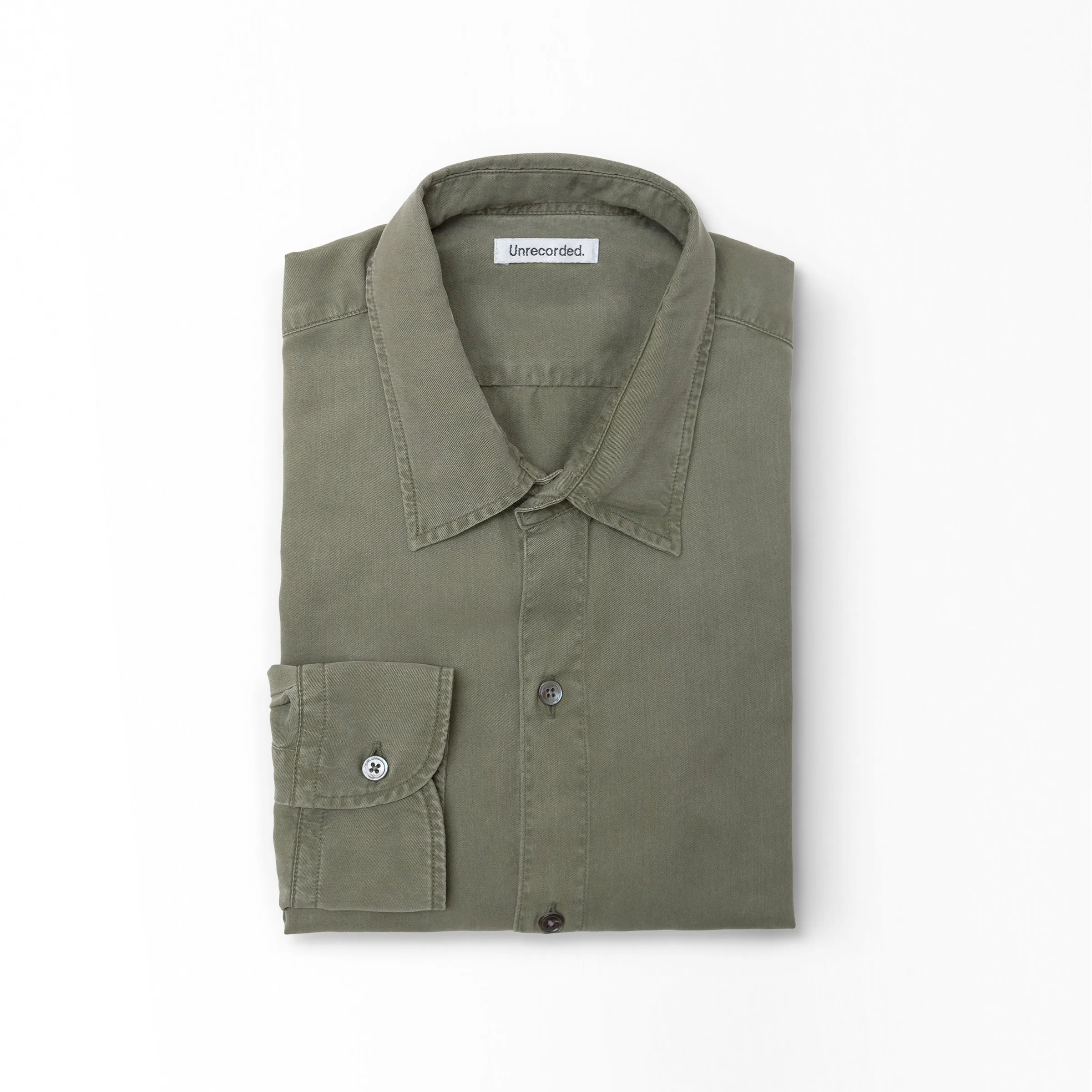 Shirt No2 Tencel Dark Green - Final Sale