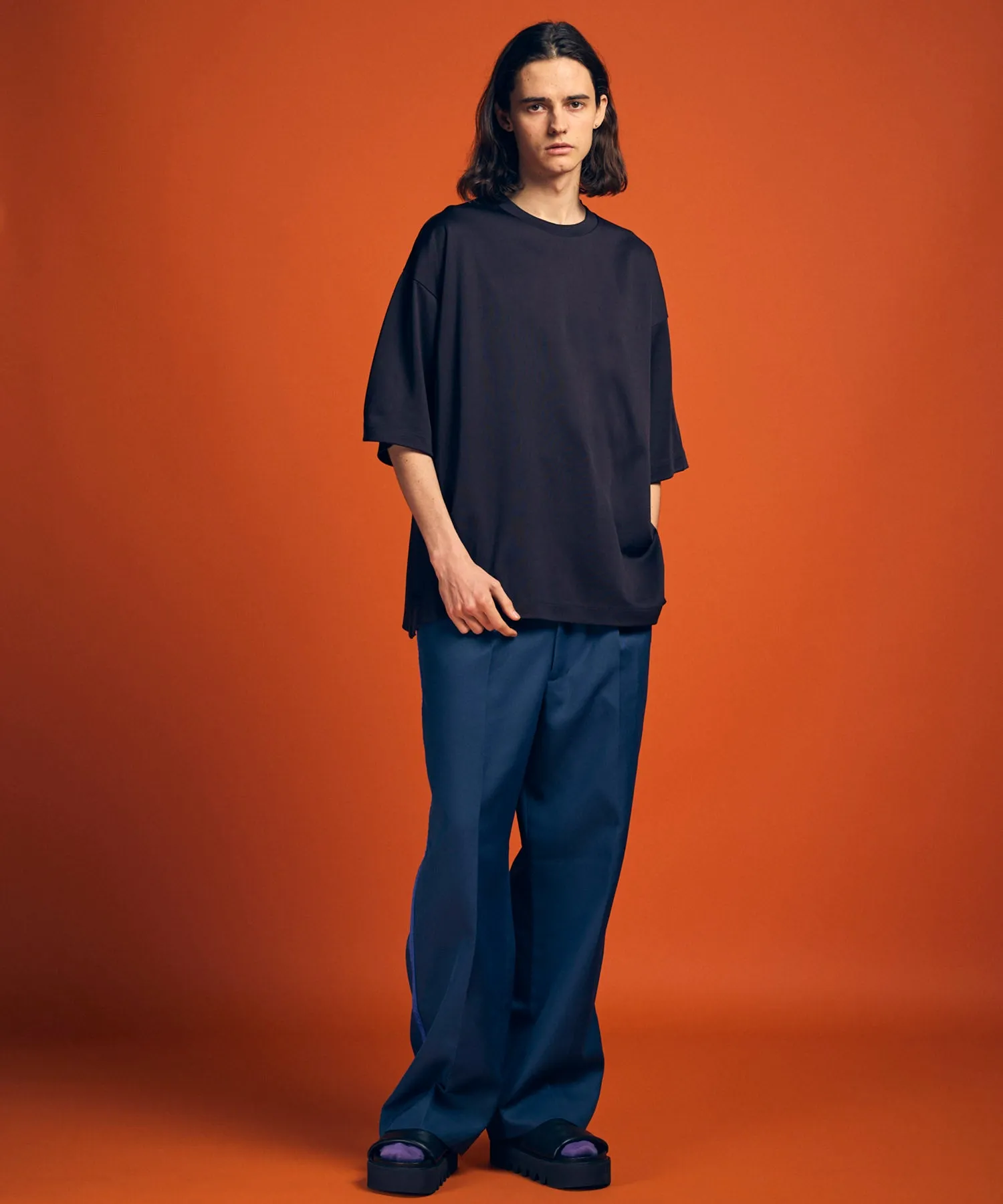 Side Line Twill Wide Pants