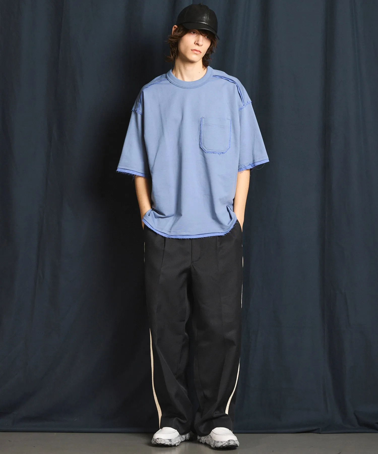 Side Line Twill Wide Pants