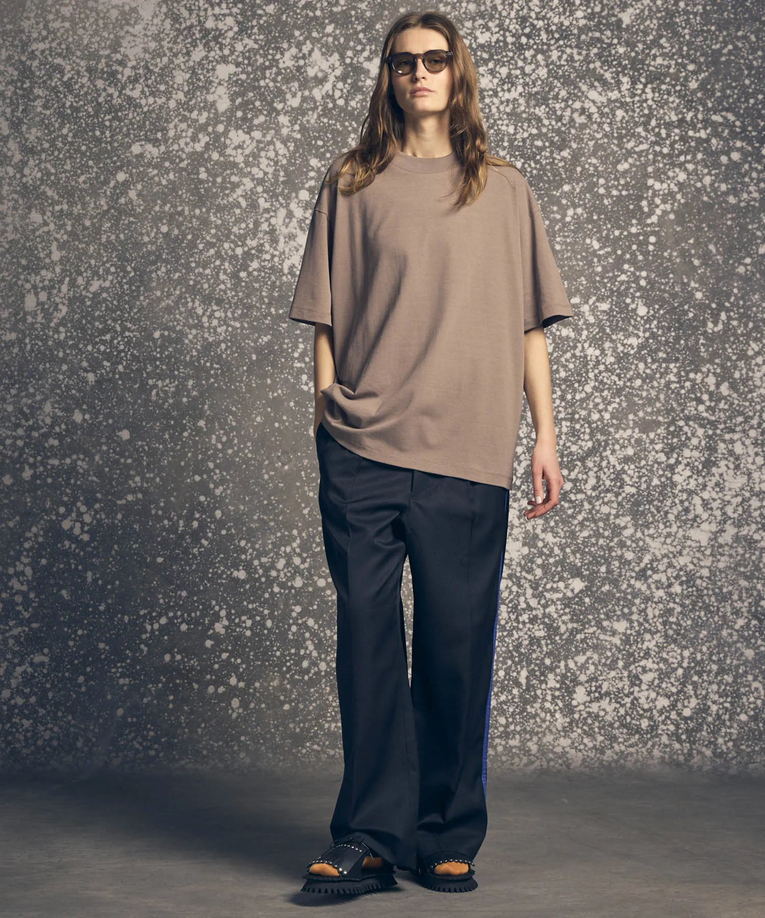 Side Line Twill Wide Pants