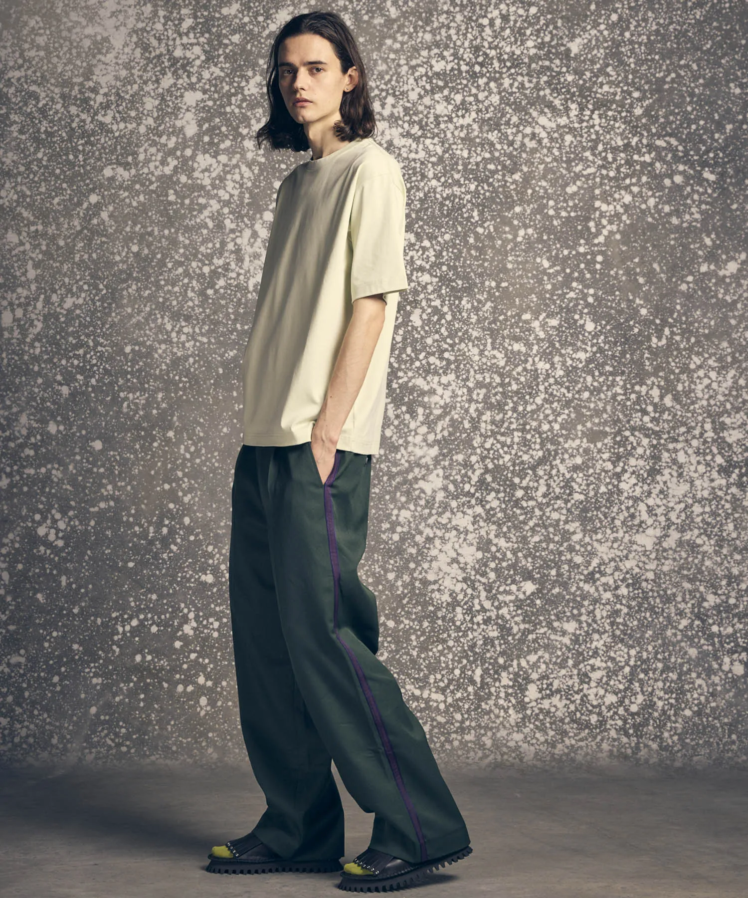 Side Line Twill Wide Pants