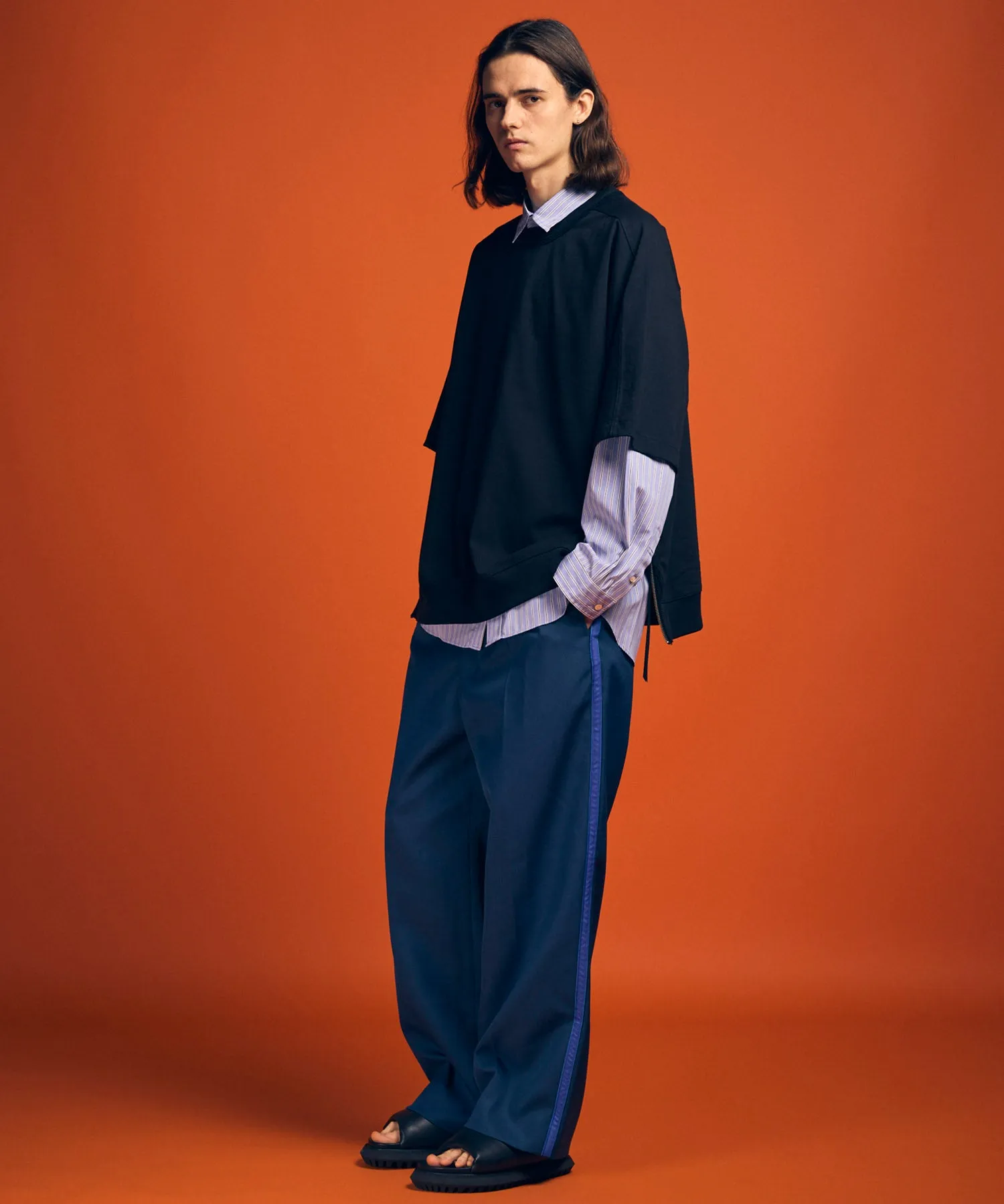 Side Line Twill Wide Pants