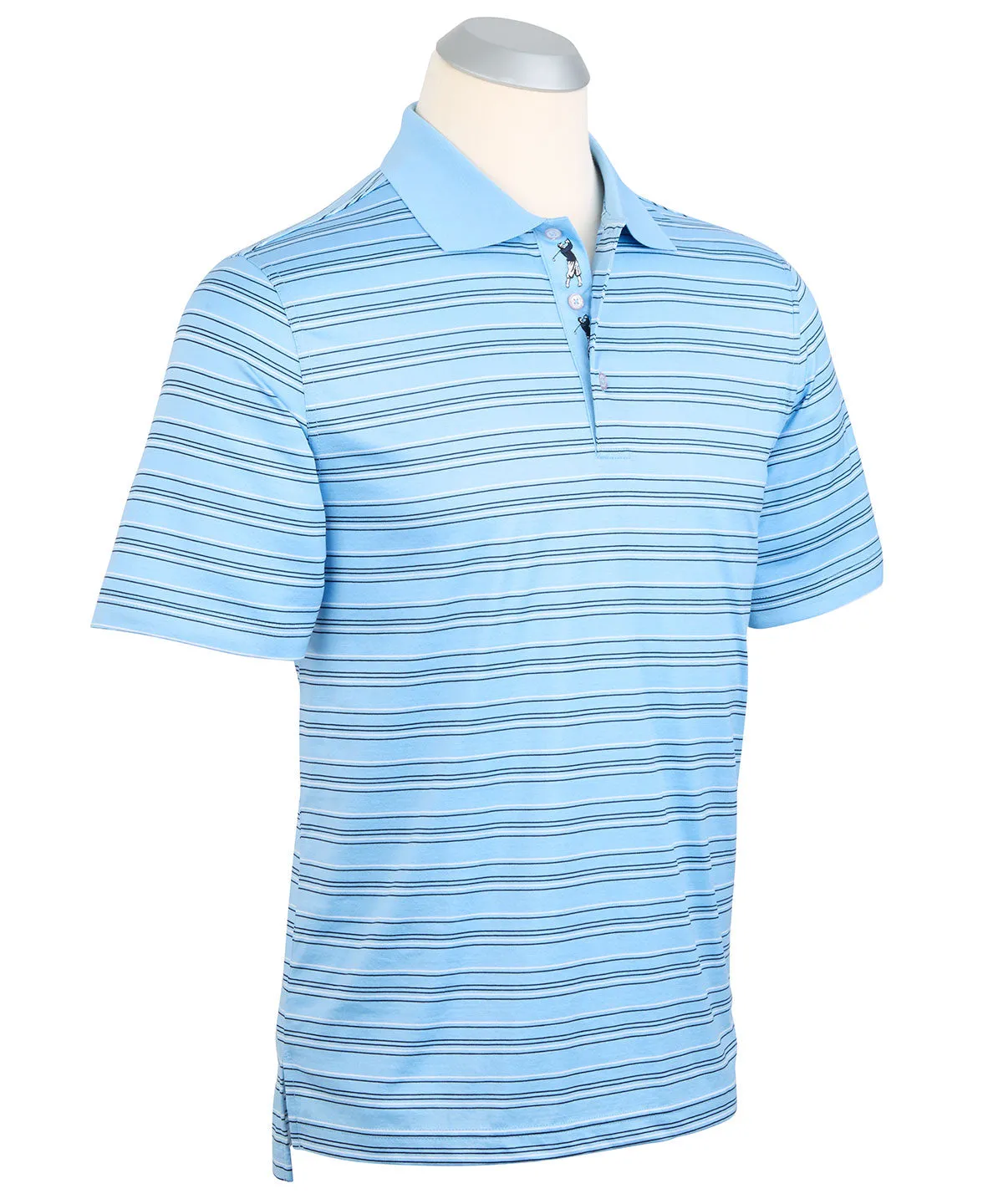 Signature 100% Mercerized Cotton Kirkwood Multi-Pinstripe Polo Shirt