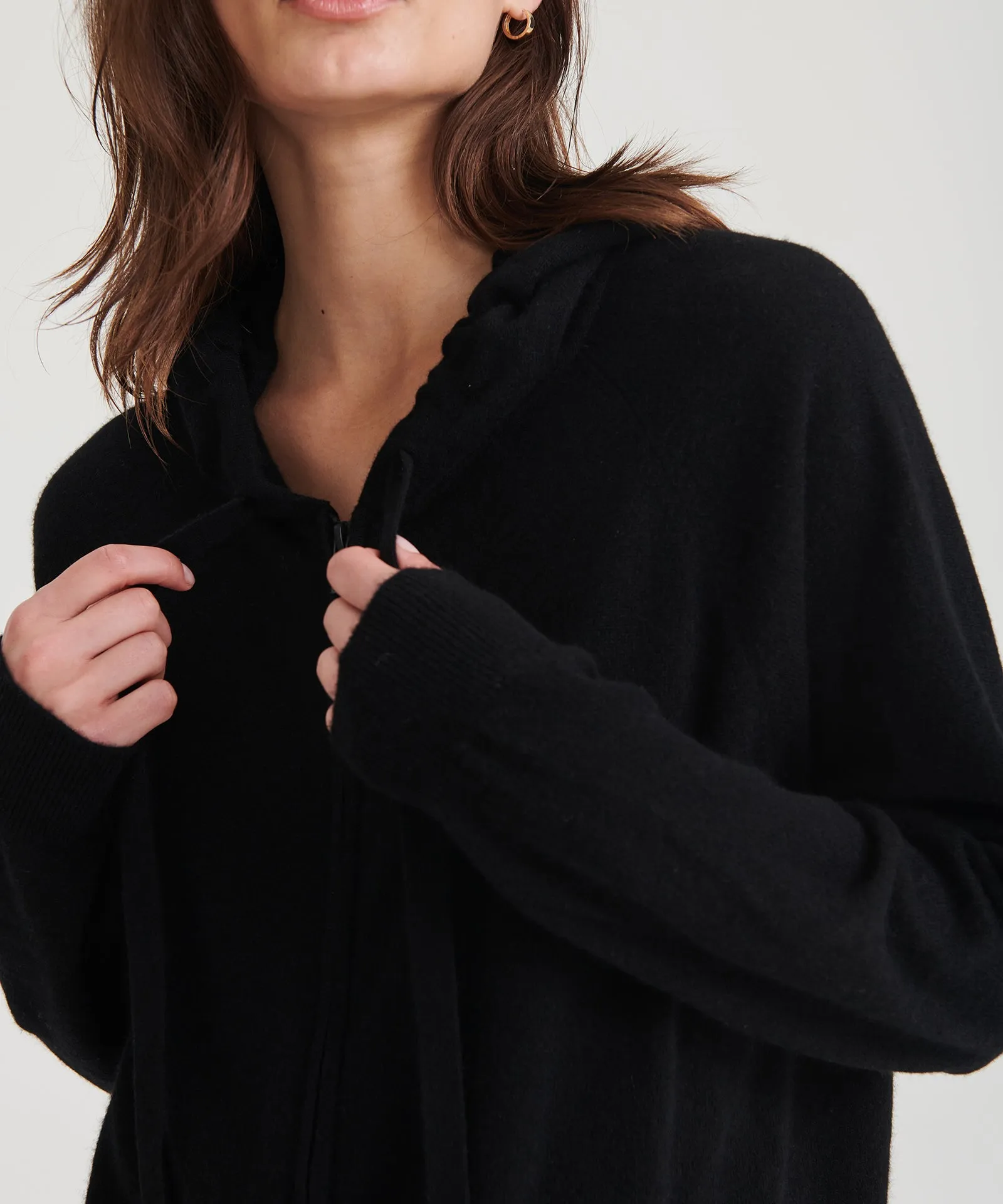 Signature Cashmere Zip Up Hoodie